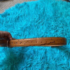 Unisex Tony lama western boho cowboy ostrich belt